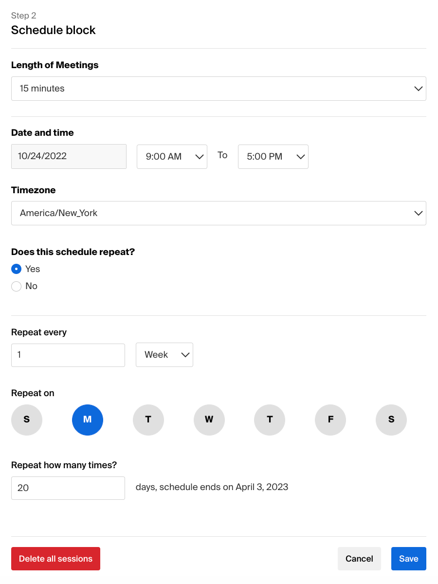 Employerhosted Schedules Manage a Schedule Handshake Help Center