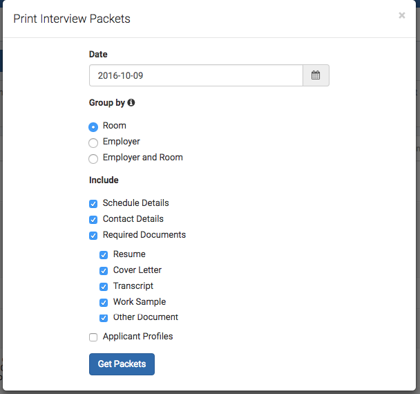 How to Print Interview Schedule Packets by Room Handshake Help Center