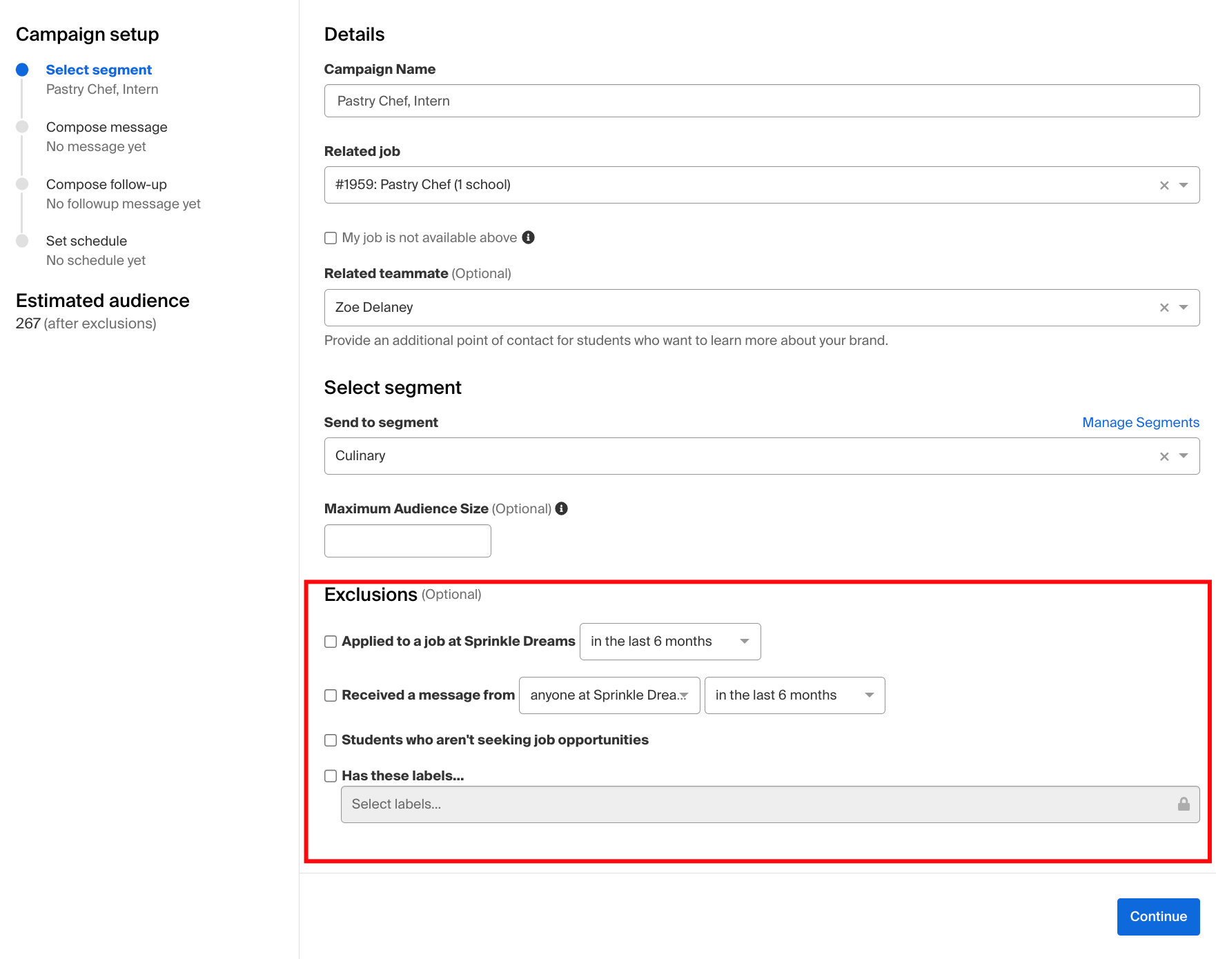 Campaigns Exclusions Handshake Help Center