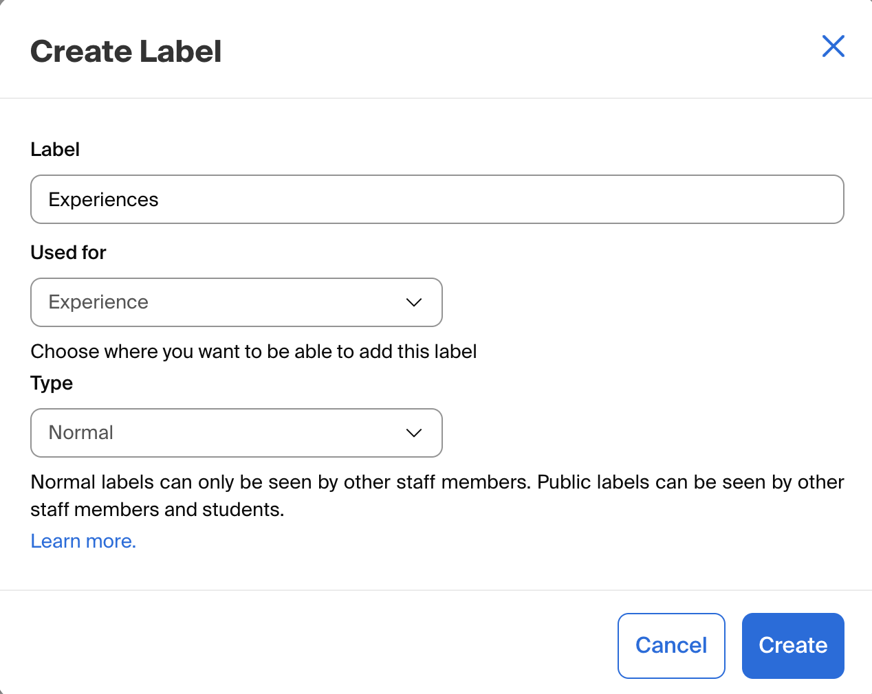 School Settings: Labels – Handshake Help Center