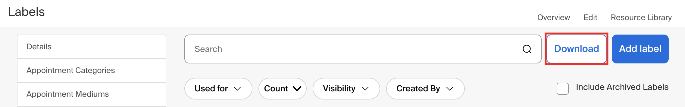 School Settings: Labels – Handshake Help Center