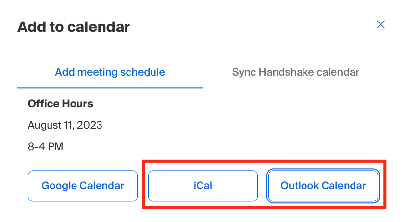 Select iCal or Outlook Calendar in the pop-up modal.png