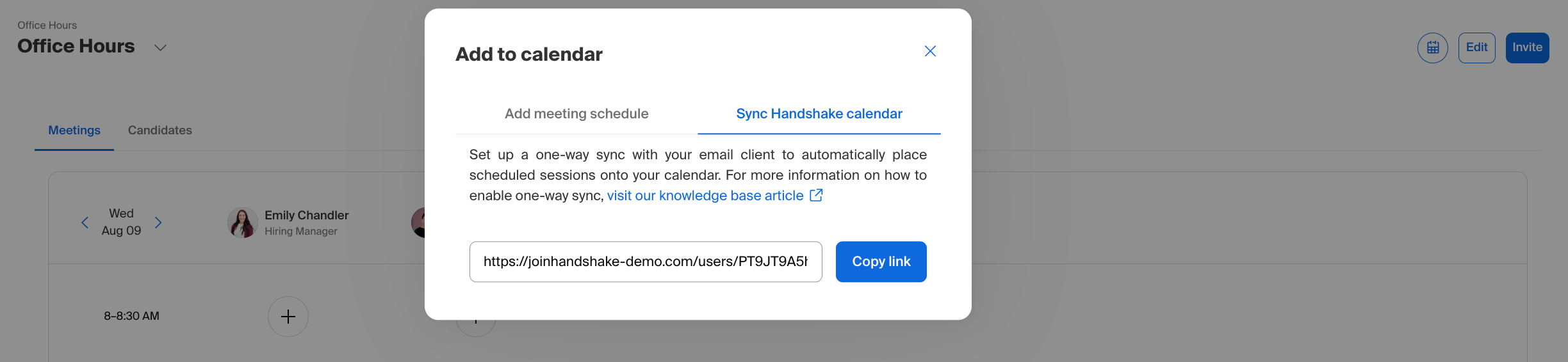 Select sync handshake calendar.png