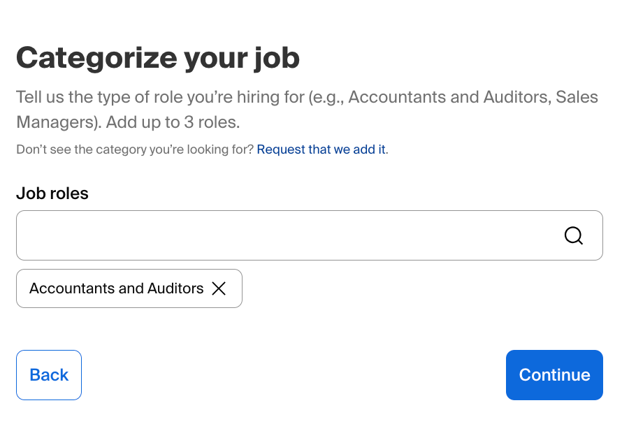 Categorize your job section in job form .png