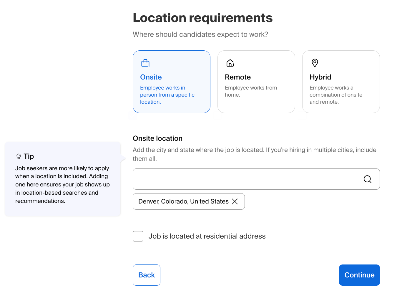 Location requirements section in job form .png