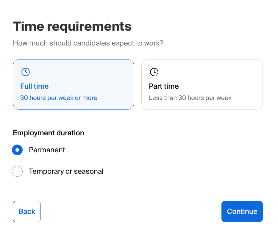 Time requirements section in job form .png