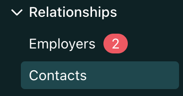 Contacts in the left navigation bar.png
