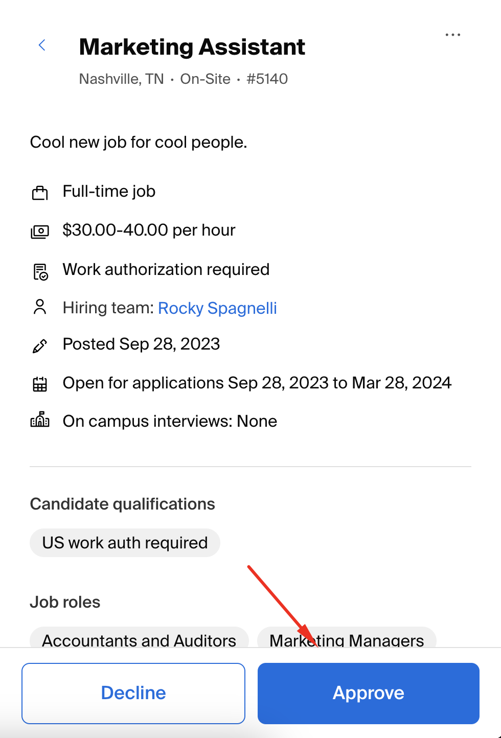 Approve button in the job posting side sheet.png