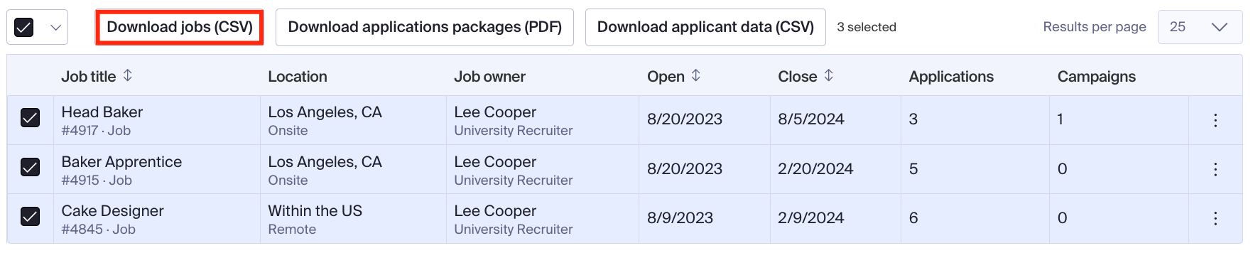 Click the white button Download jobs (CSV) .png