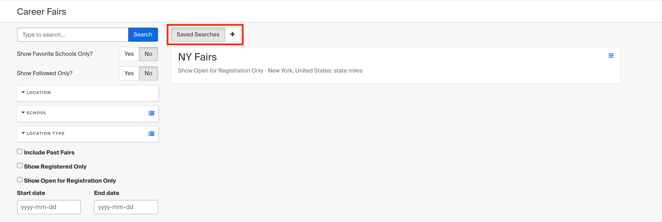 Access saved searches on fairs page.png