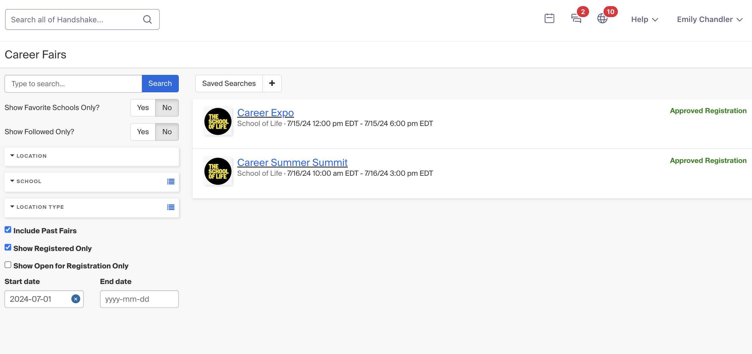 Career fairs registered for.png
