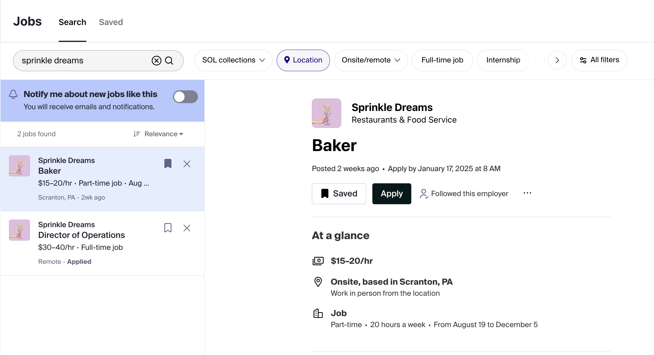 save job on details page.png