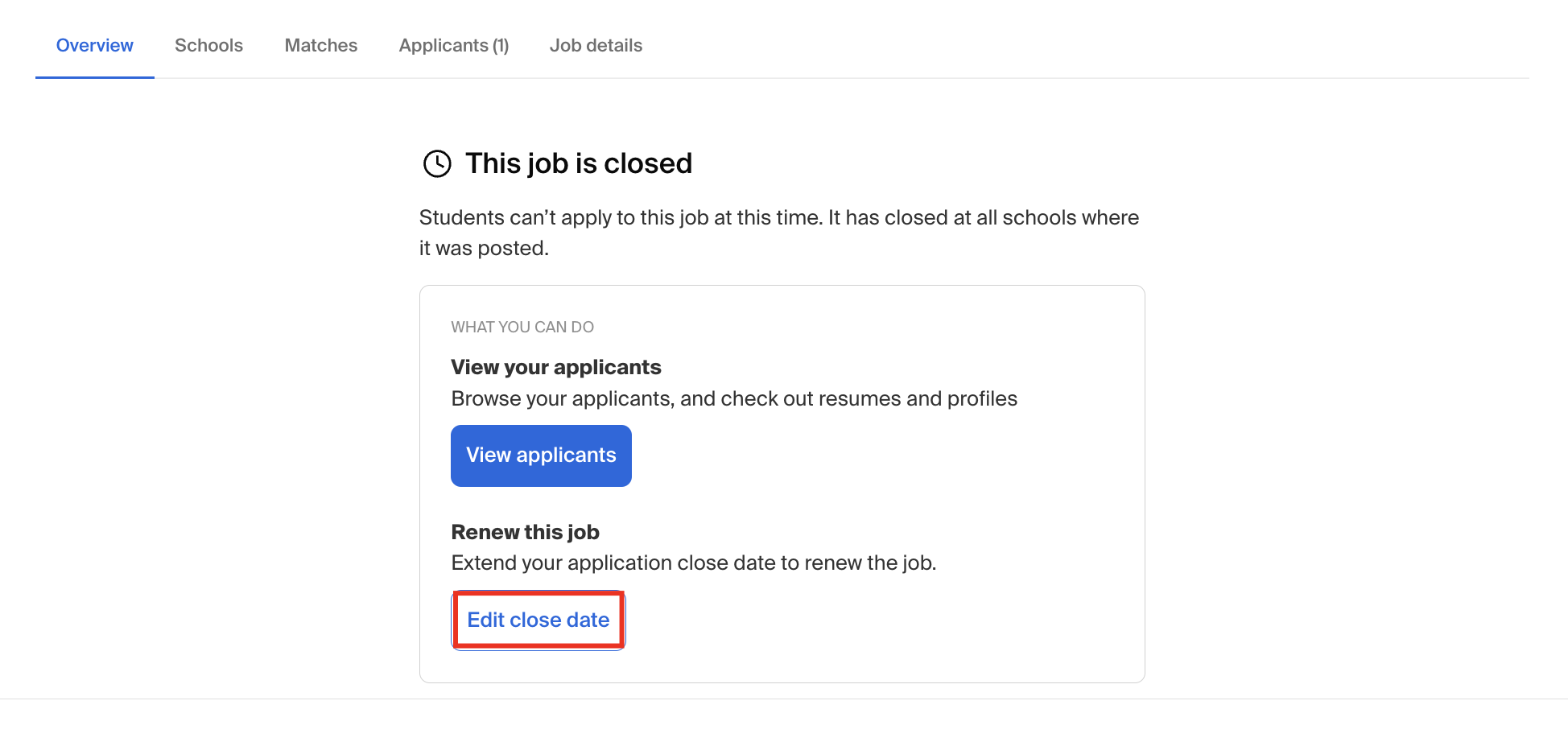 Updating Job Posting Closing Dates – Handshake Help Center