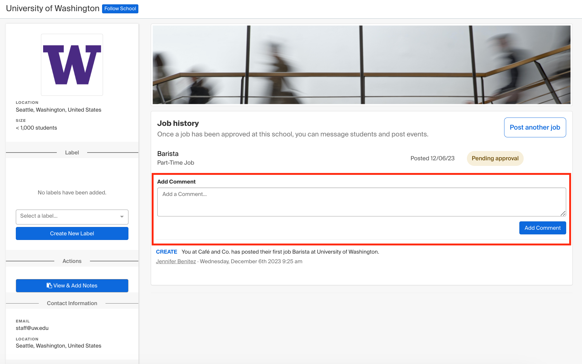 Add comment in job history section.png