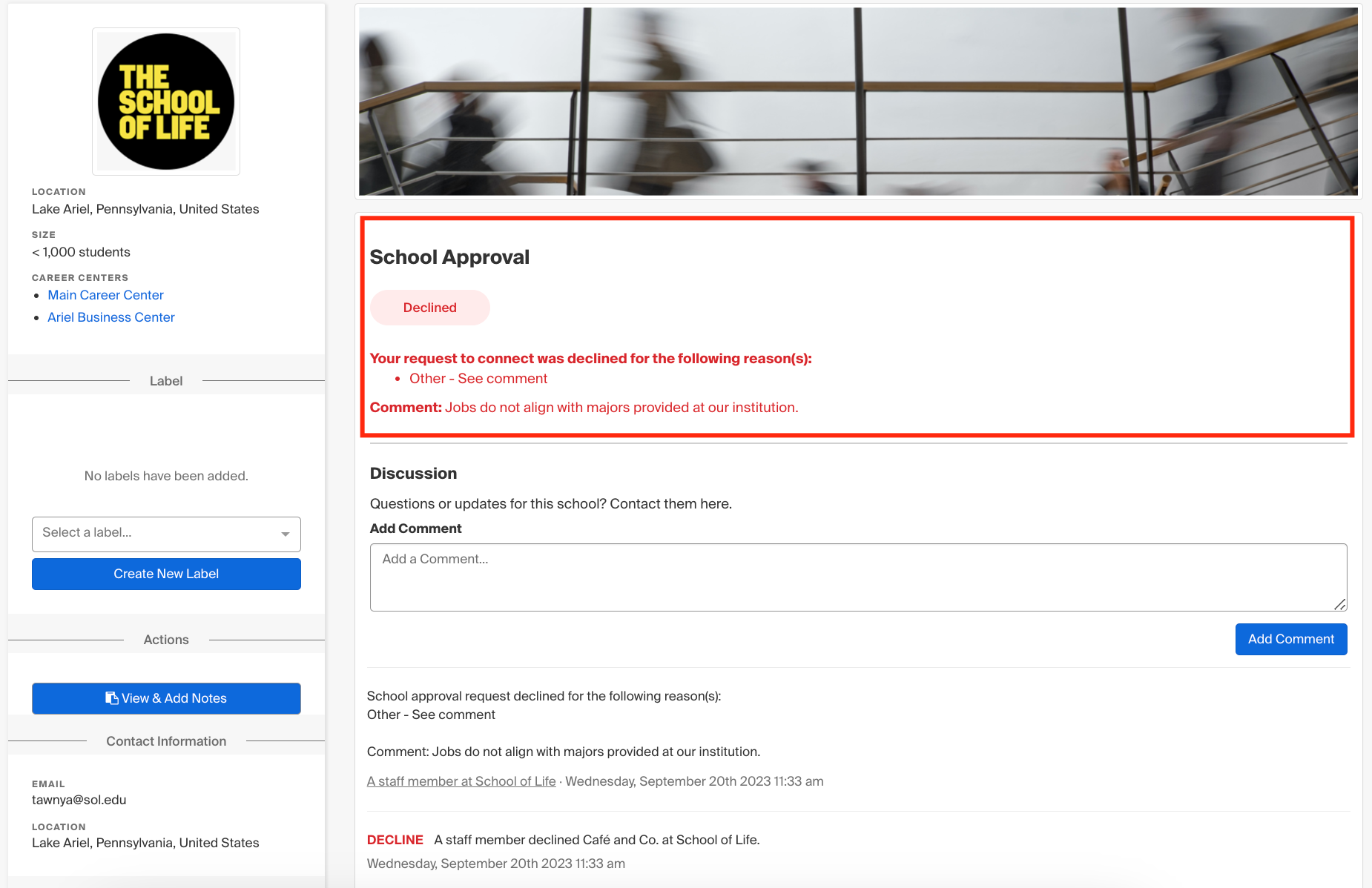 School approval status on school overview page.png