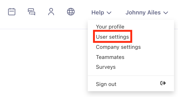 User settings from dropdown .png