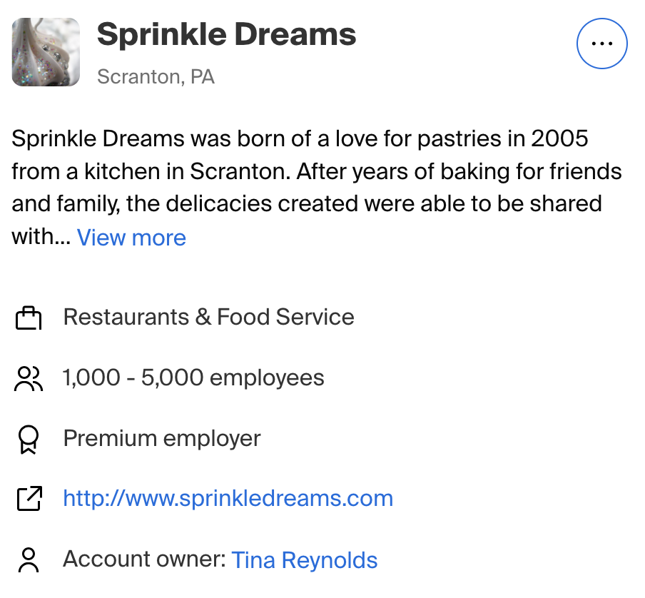 Employer name, location, industry, size, type, website, contact information and owner.png