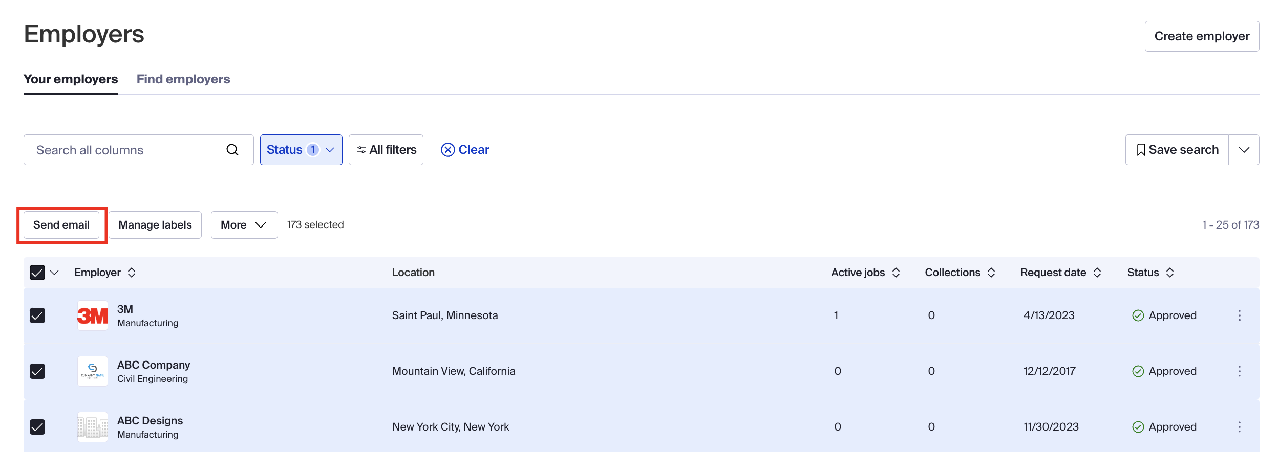 Send Email button on Employers page.png