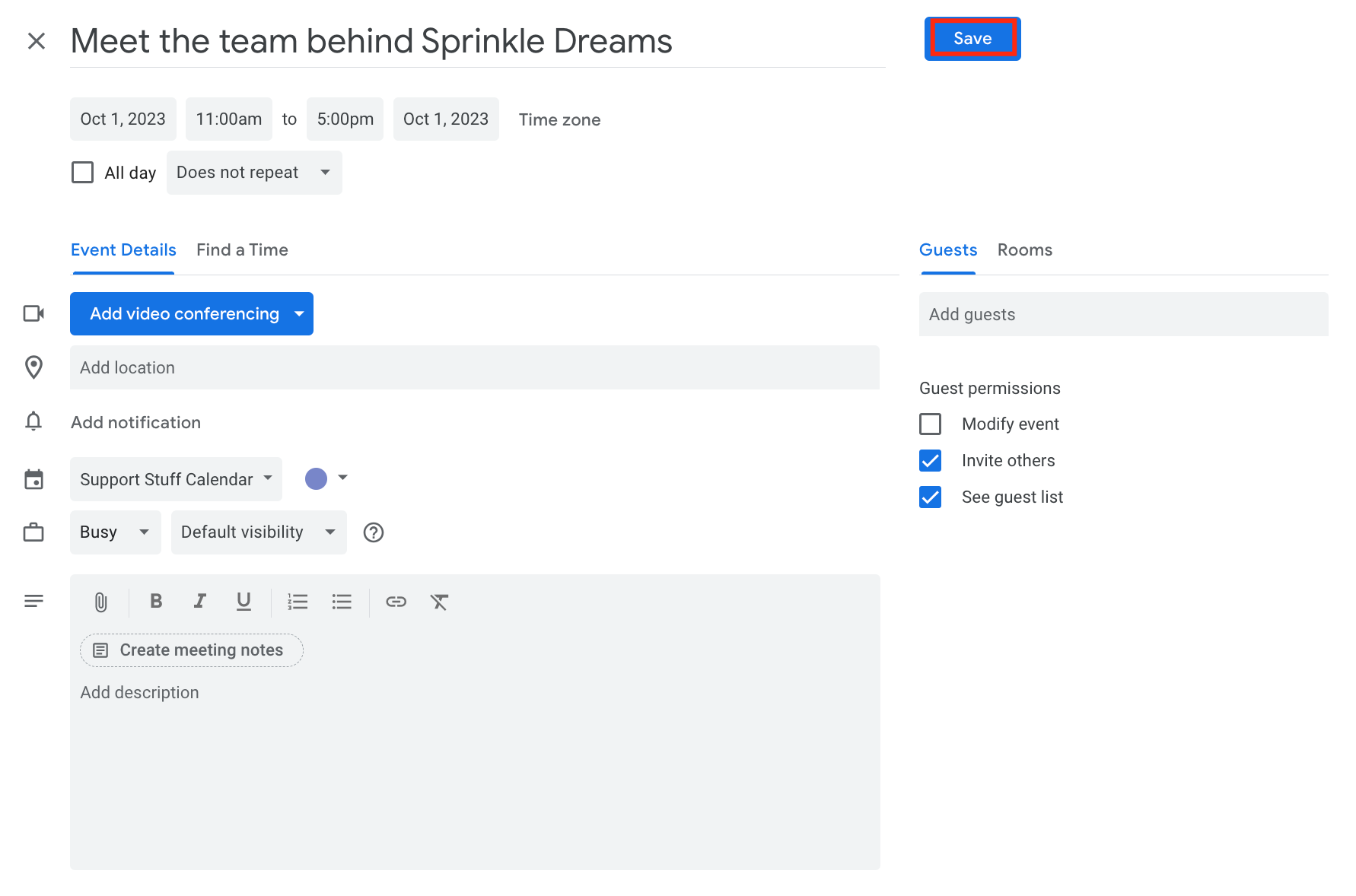 Save button on Google calendar for event.png
