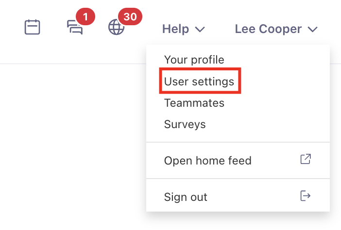 User settings from dropdown.png