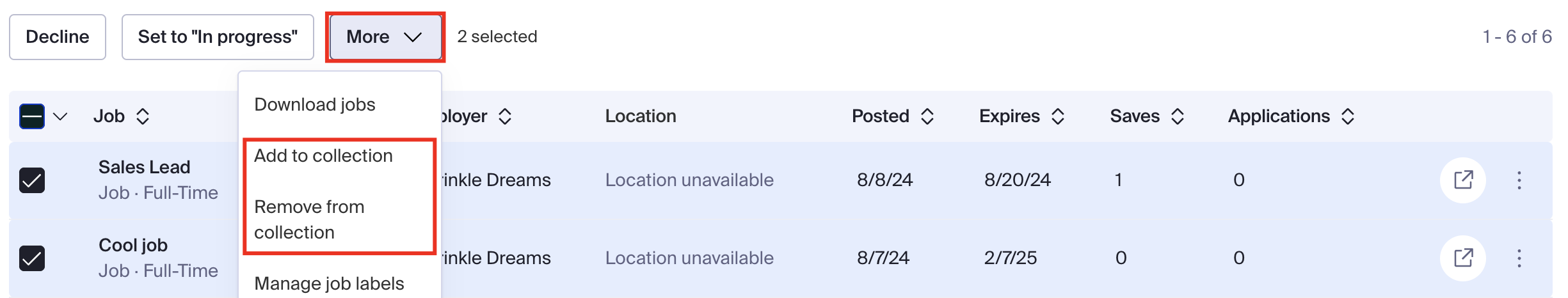 Add to collections button for multiple job postings.png