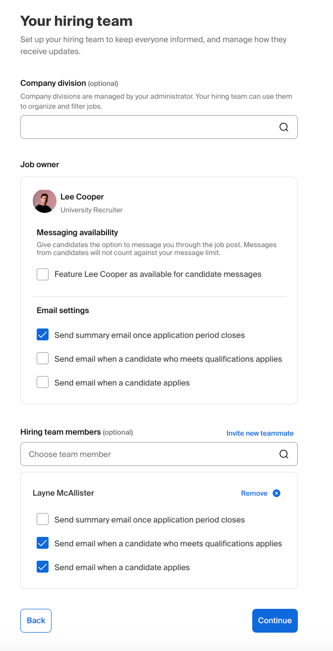 Your hiring team section in the job form .png