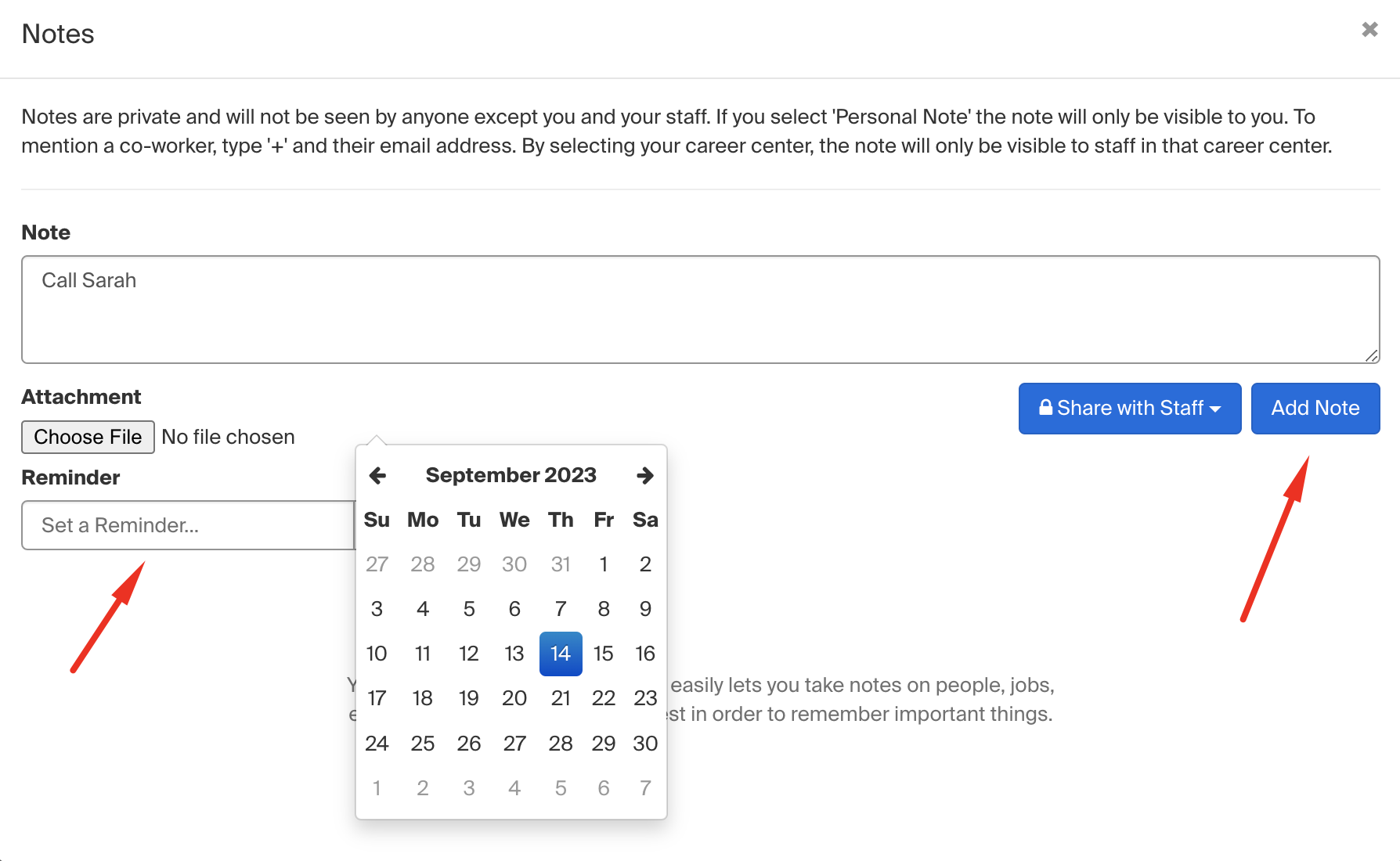 Setting a reminder and adding a note for a contact.png