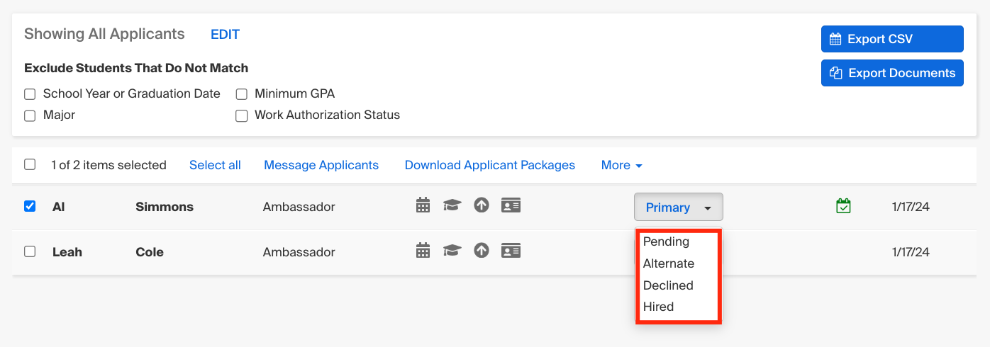 Select candidate status from dropdown.png
