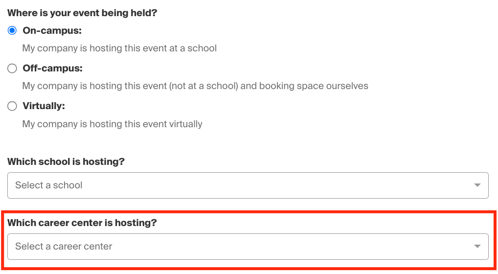 Which career center is hosting? .png