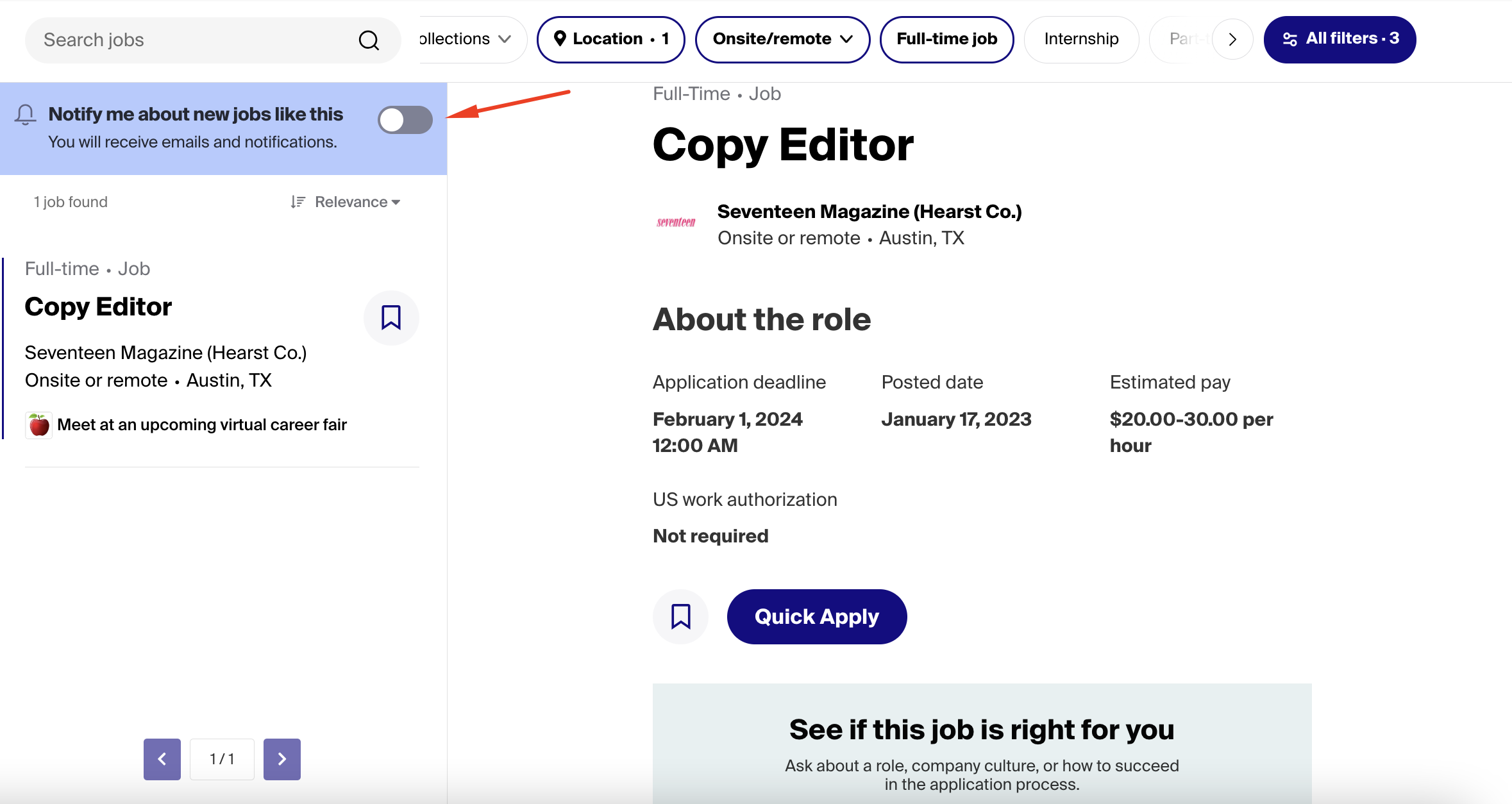 Saving Job Searches and Receiving Job Alerts – Handshake Help Center