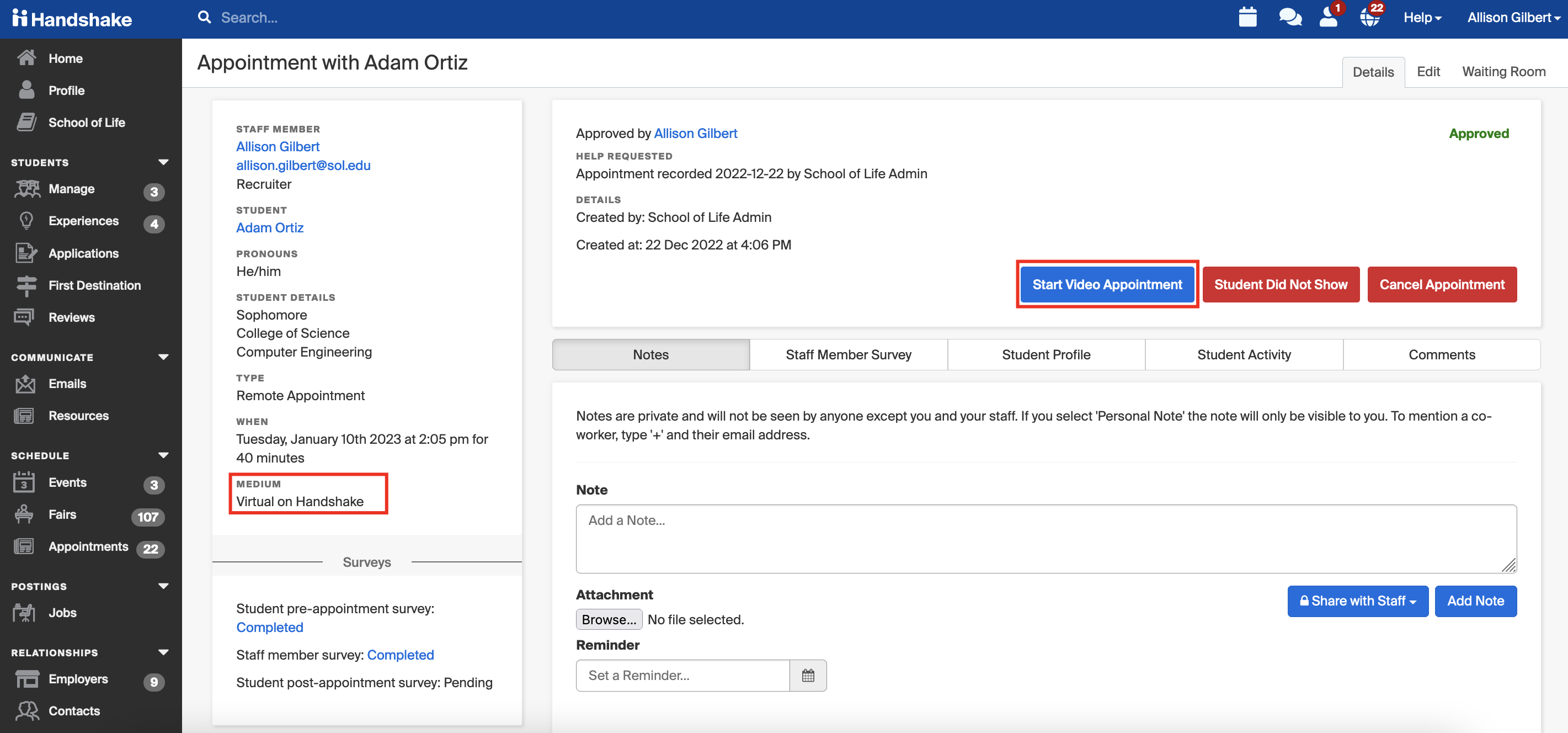 Start Video Appointment option.png