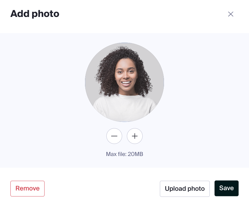 Add photo, then click the black button Save.png