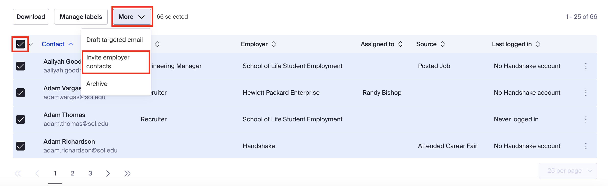 Invite many contacts to become employer users.png