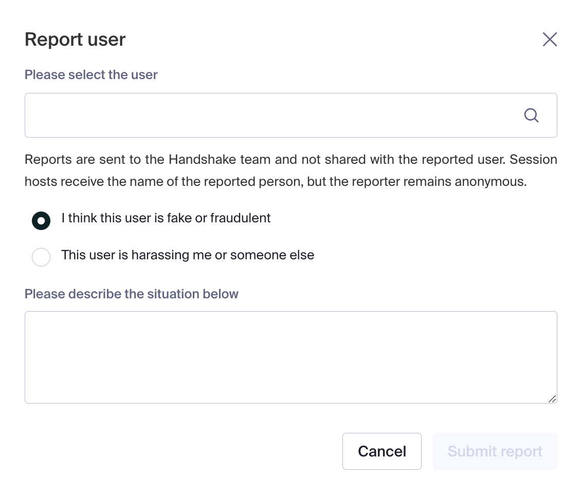 Select and report user in the modal.png