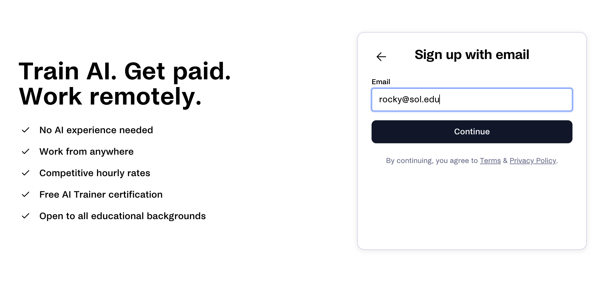 enter email for Handshake AI.png