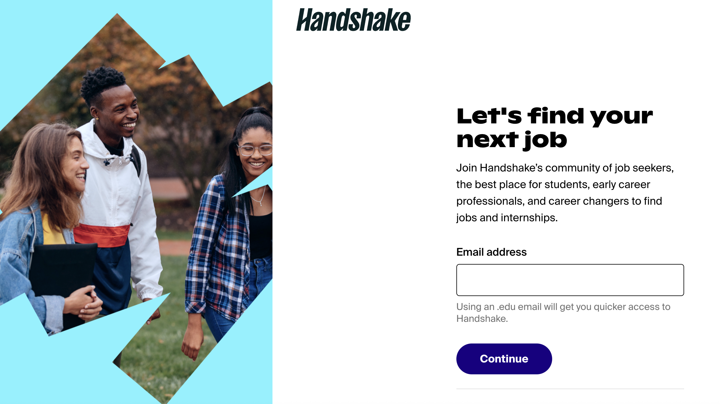 Enter email address for creating a student account.png