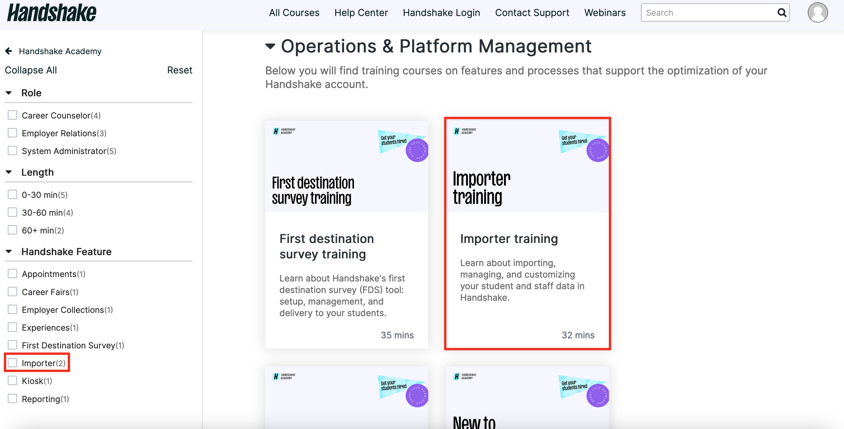 Selecting_Importer_Training_in_Handshake_Academy.png