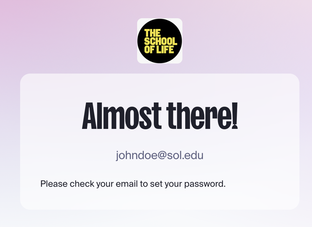 Message reminder to chekc your email for your password.png