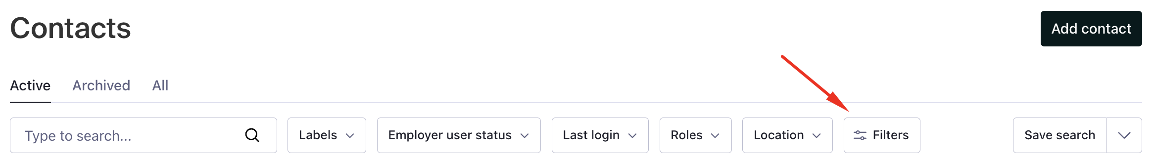 Filters button on Contacts page.png