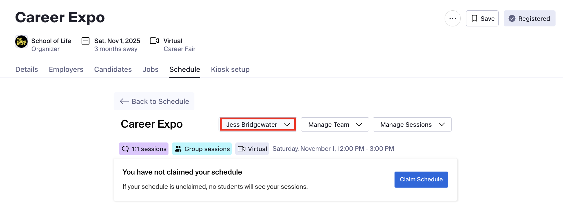Name dropdown and claim schedule butto.png