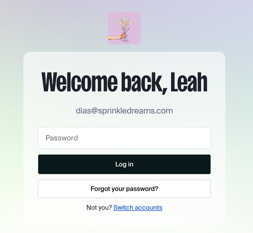 Welcome back screen.png
