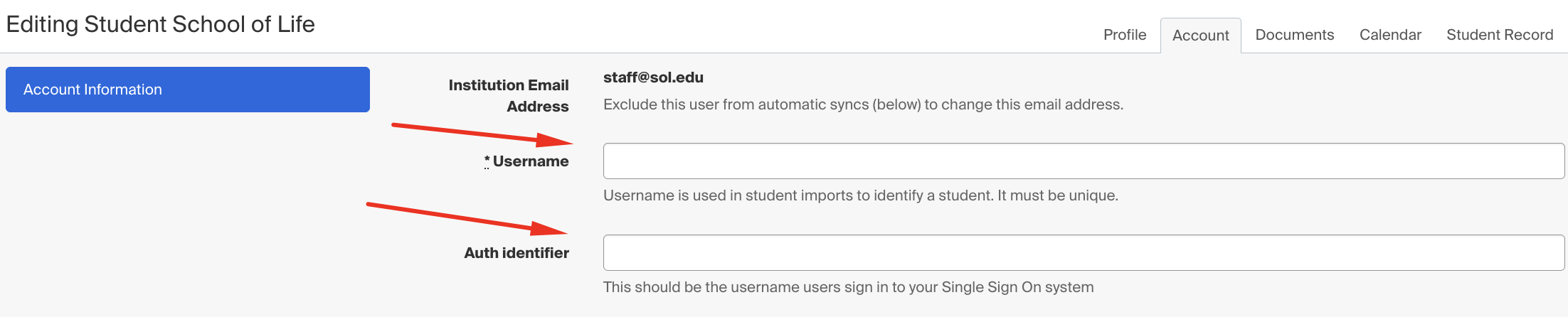 Username and auth identifier fields on student account.png