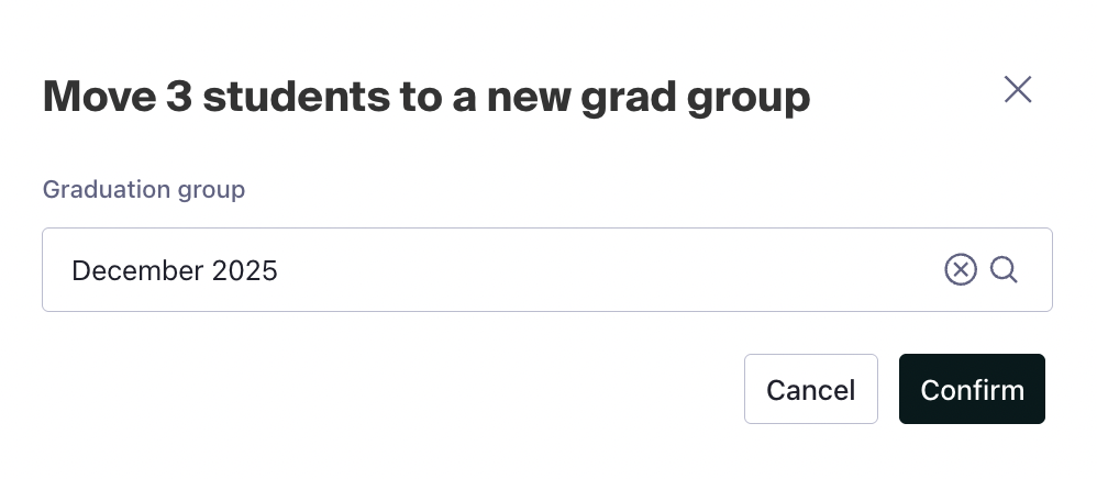 Confirm moving students to a specific graduation group.png