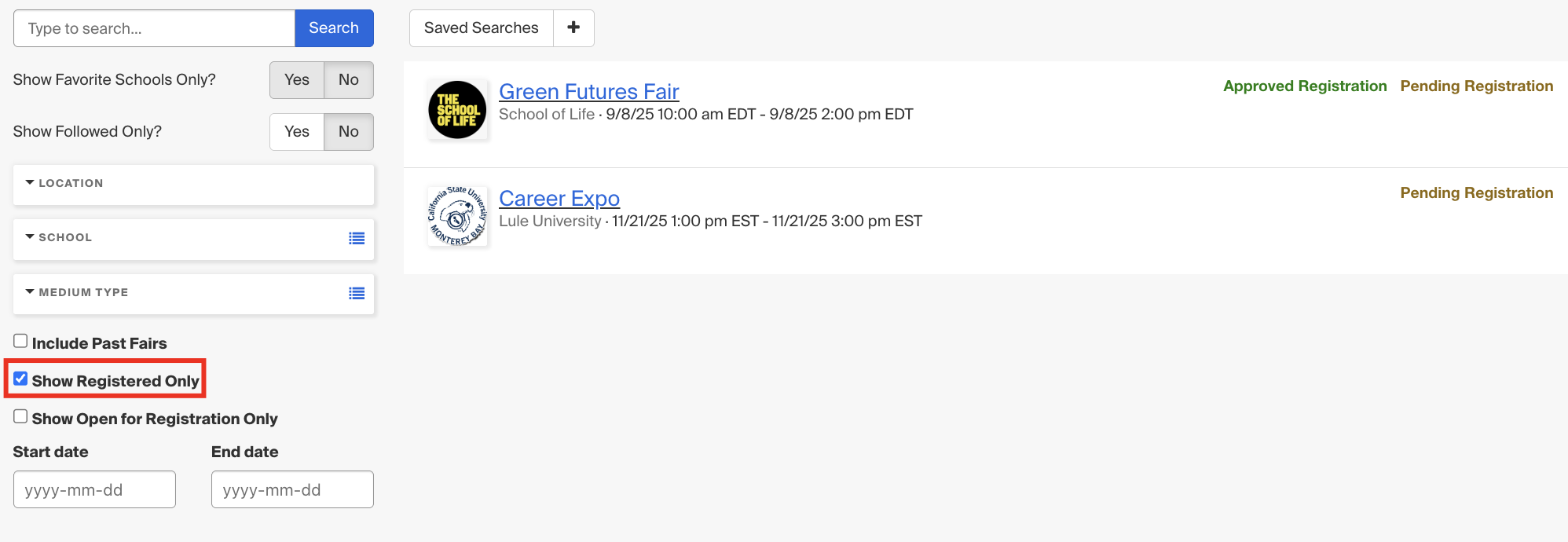 Show registered only .png