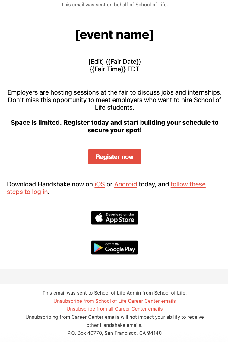 Student Registration for a Career Fair Email Template.png