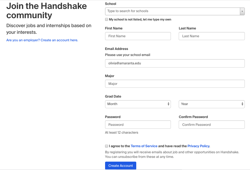 Student Work Authorization Information – Handshake Help Center