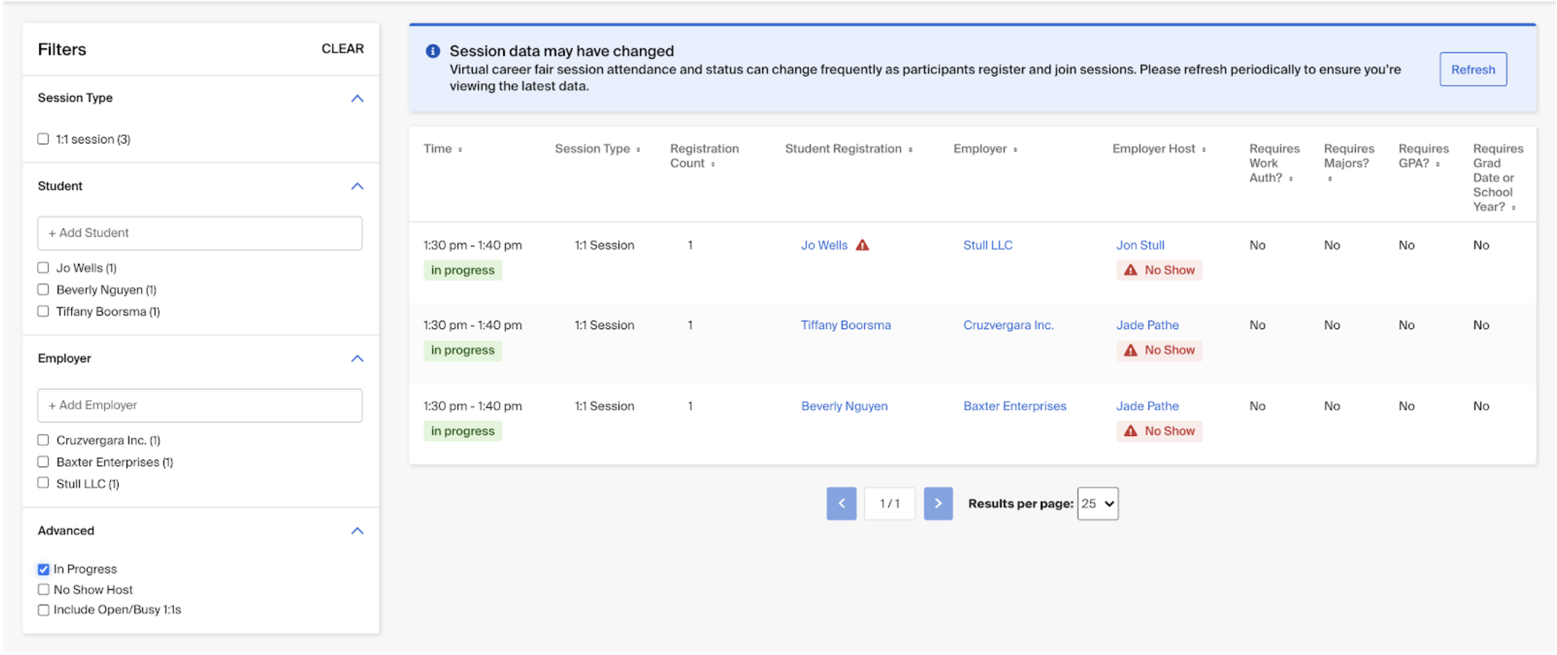 Virtual Fairs: Session Details – Handshake Help Center