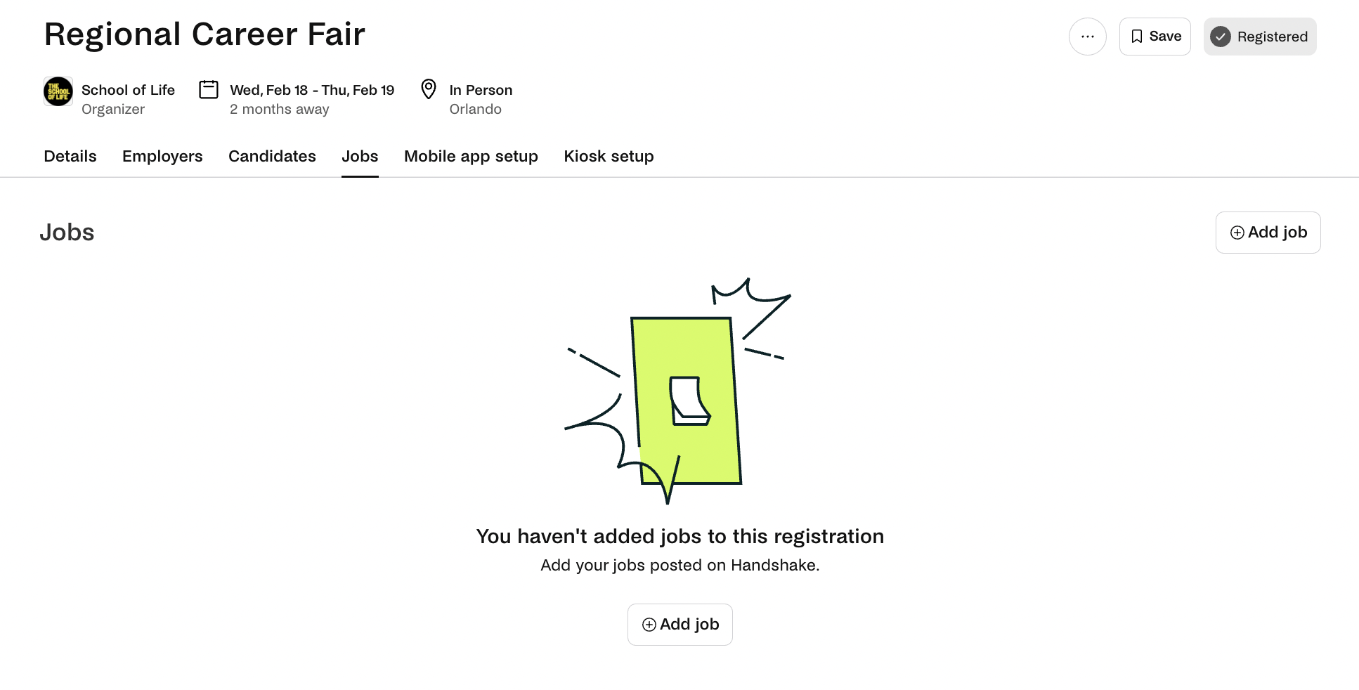 Connecting Your Jobs to Your Fair Registrations – Handshake Help