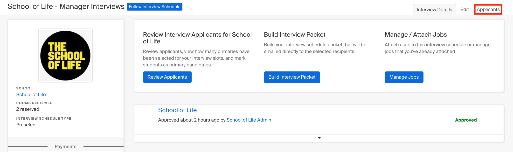 Applicants tab on the interview schedules page.png