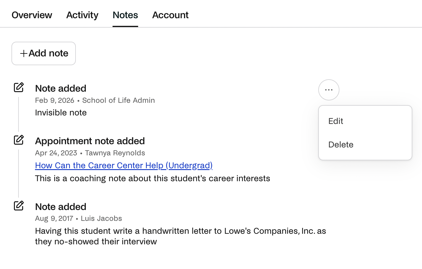 Notes Tab on the Student profile page.png